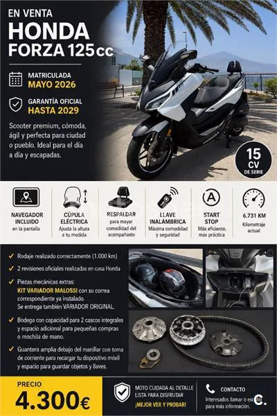 Honda Forza 125 4300 € 2026 Santa Cruz de Tenerife - 1